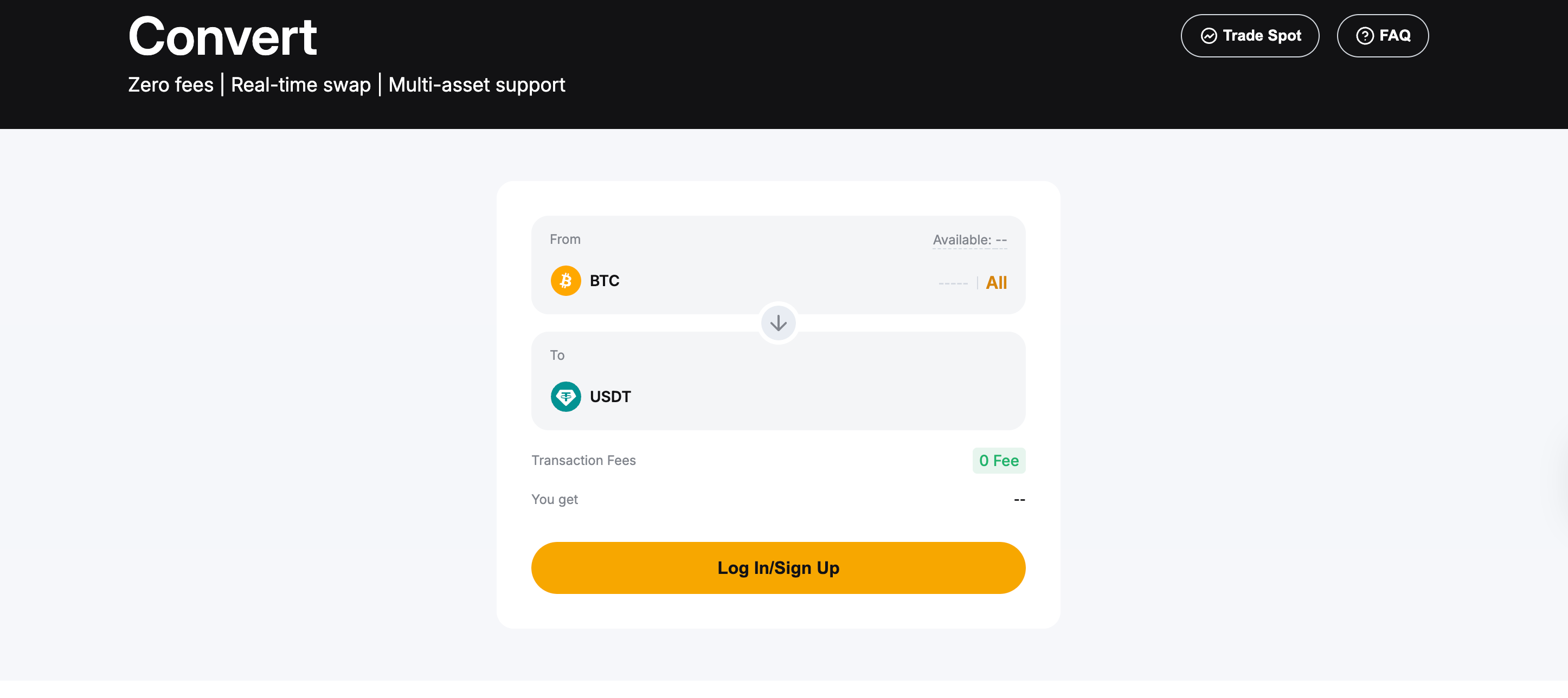 This image shows the Bybit converter.