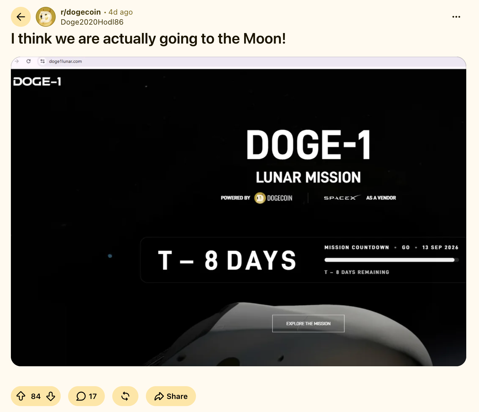 DOGE on Reddit