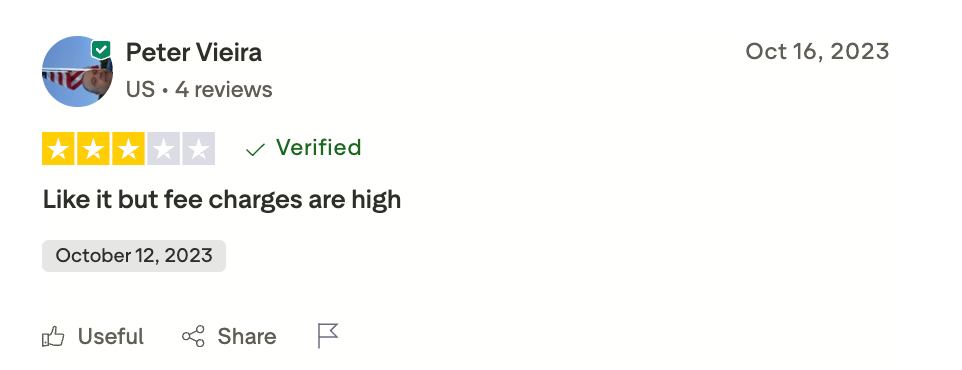 This oicture shows Exodus negative review