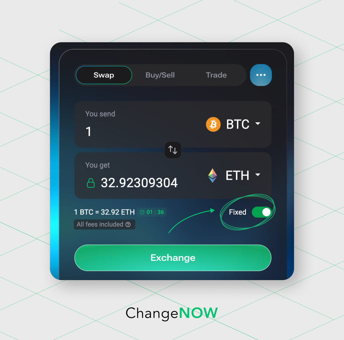 Fixed rate mode on ChangeNOW