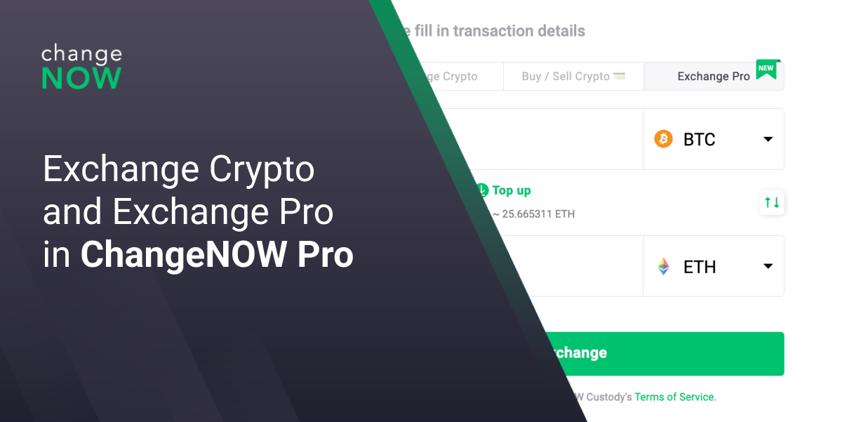 Exchange Crypto And Exchange Pro In ChangeNOW Pro Your Friendly Guide
