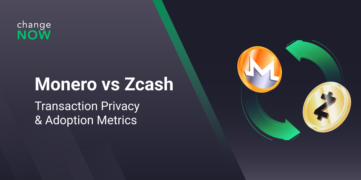 This image shows the name of the article "Monero vs Zcash 2025: Transaction Privacy & Adoption Metrics.