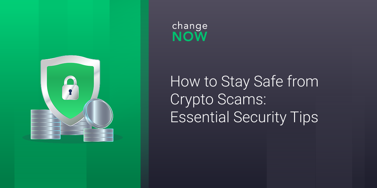 This picture shows the name of the article "How to Stay Safe from Crypto Scams"