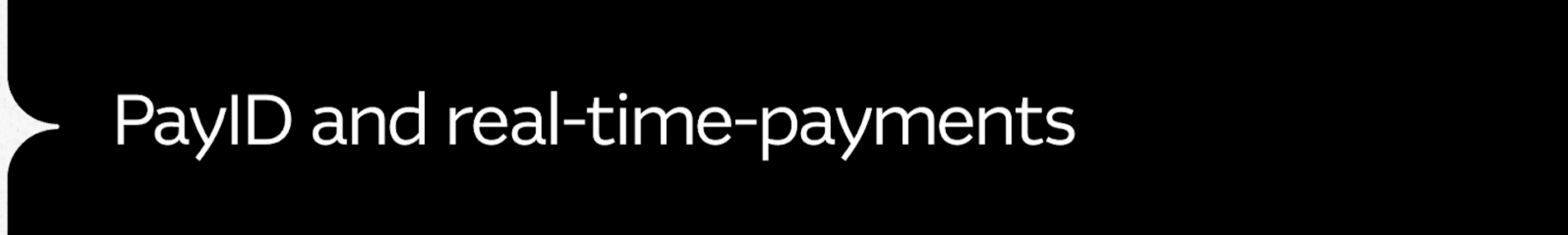 This image shows the PAYID and real-time-payments.