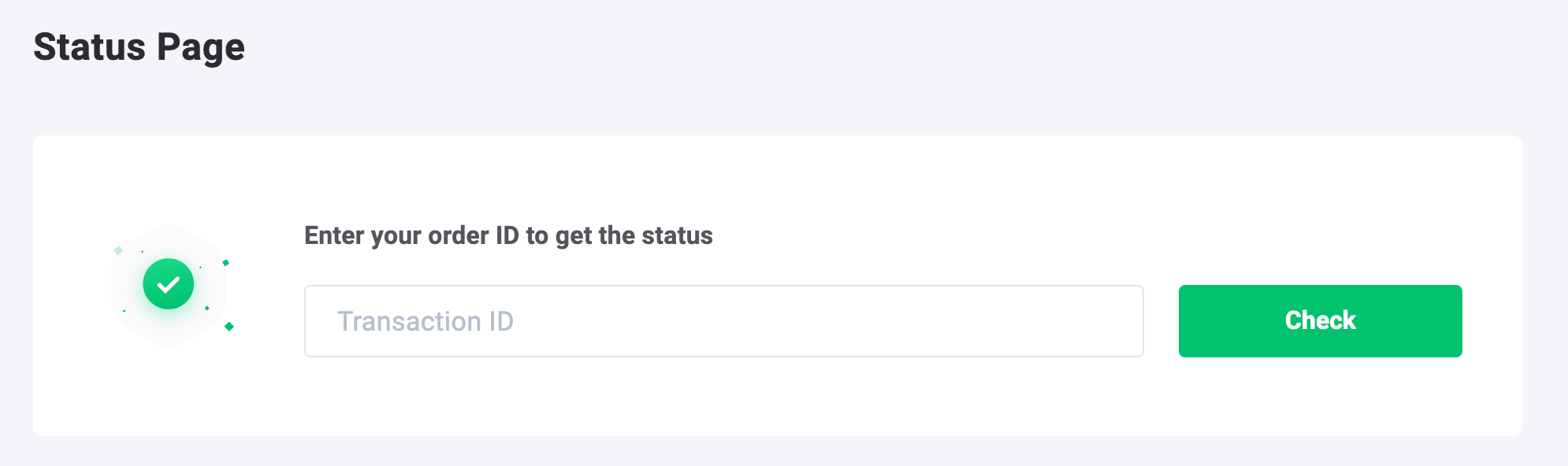 ChangeNOW transaction status page