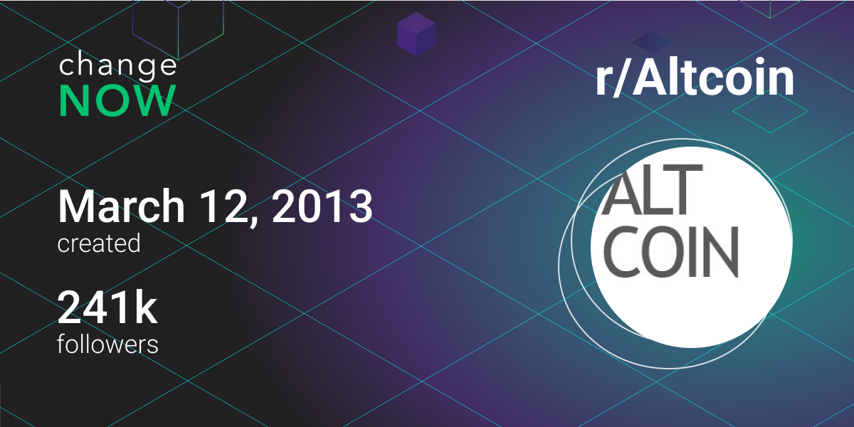 Read insights about altcoins at r/Altcoin