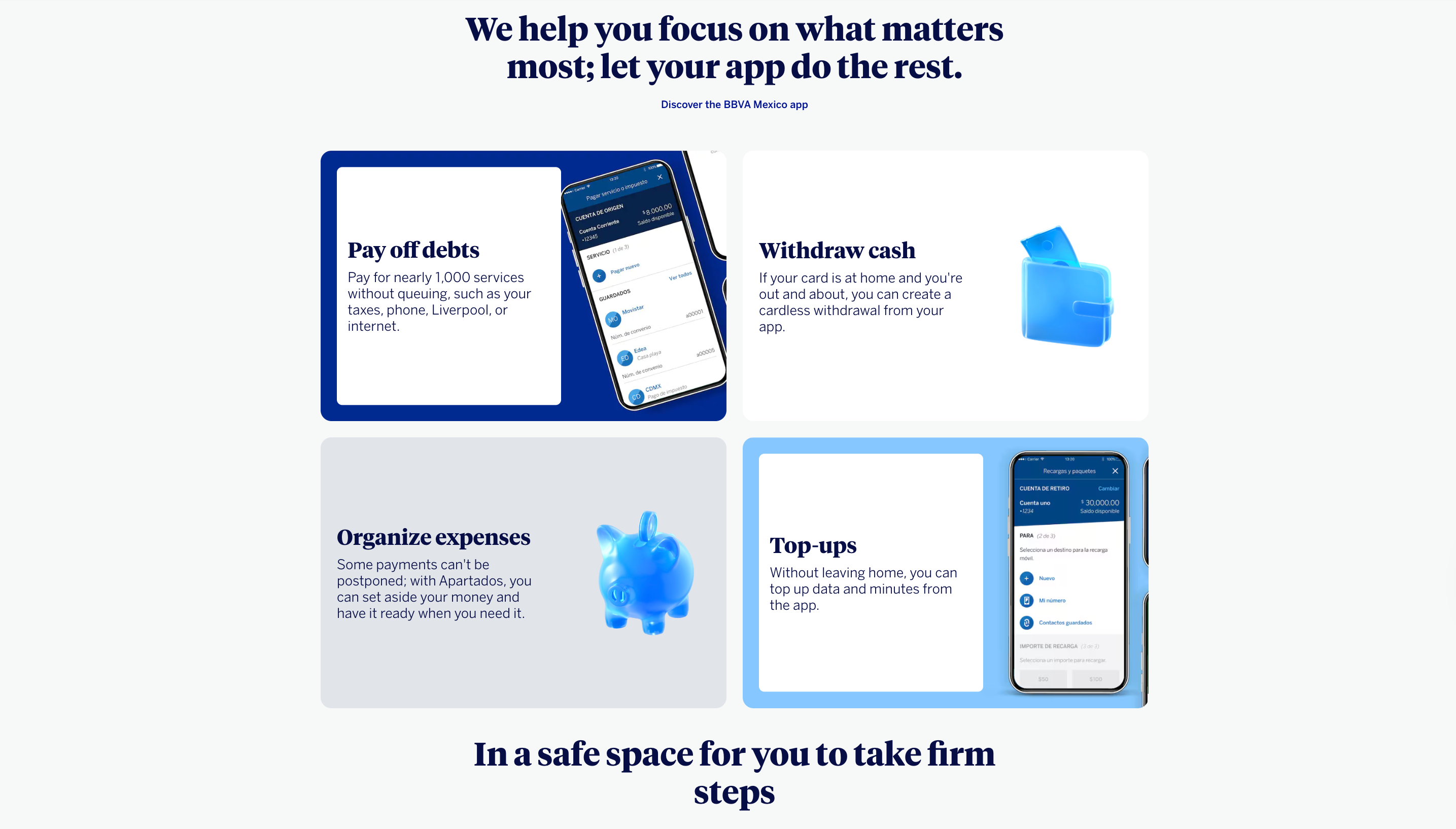This image shows the BBVA Mexico app.