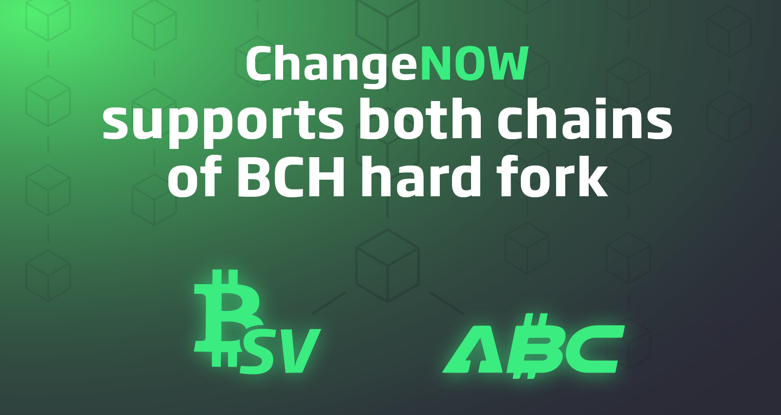 bitcoin cash fork changenow position