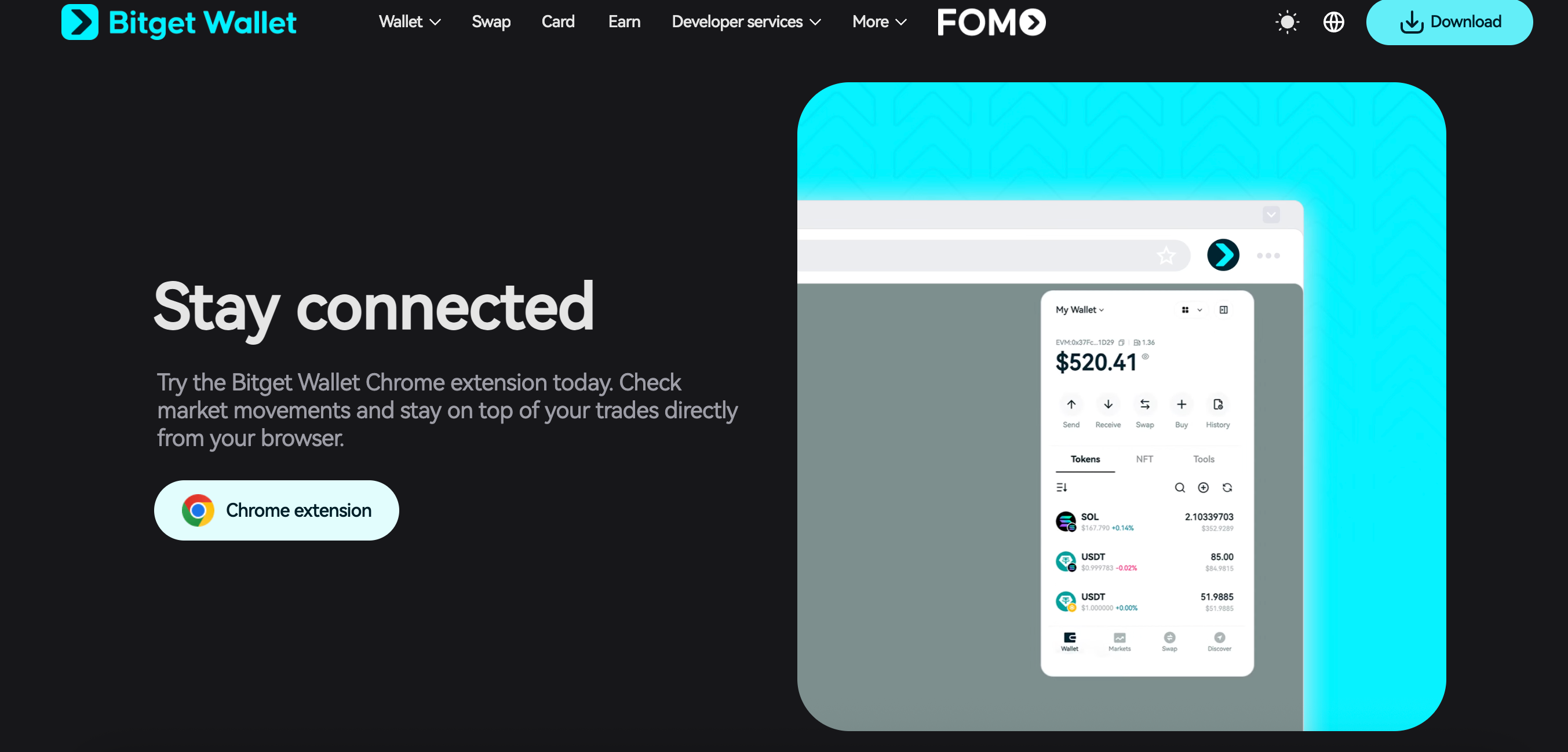 this picture shows bitget wallet website.png