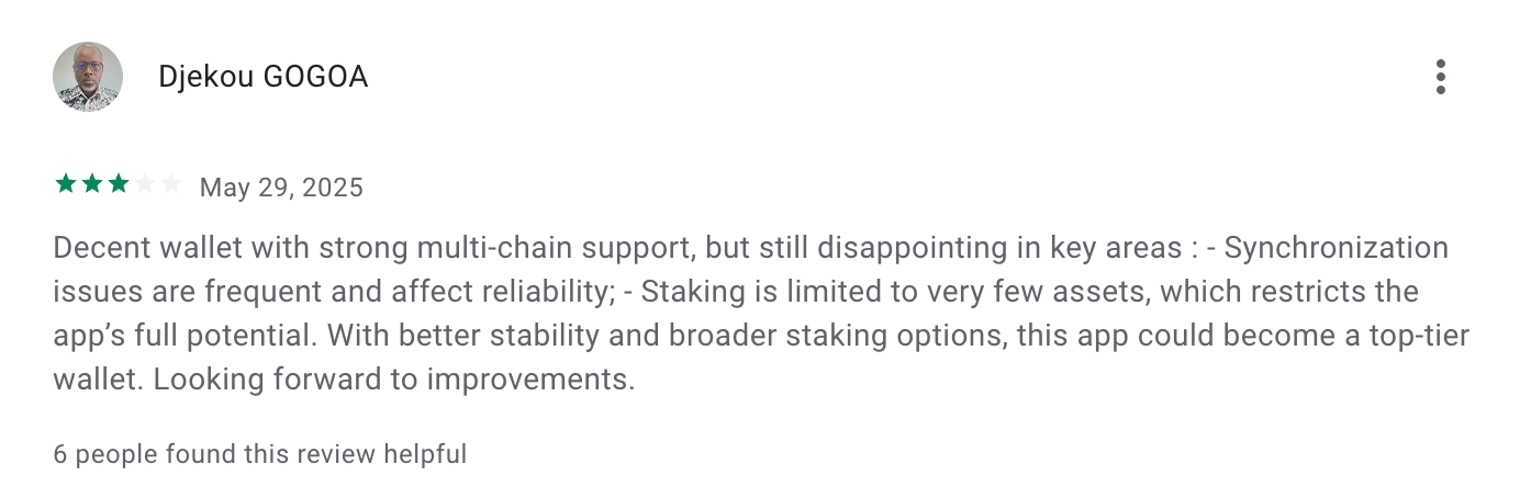 This picture shows negative review about Bitget