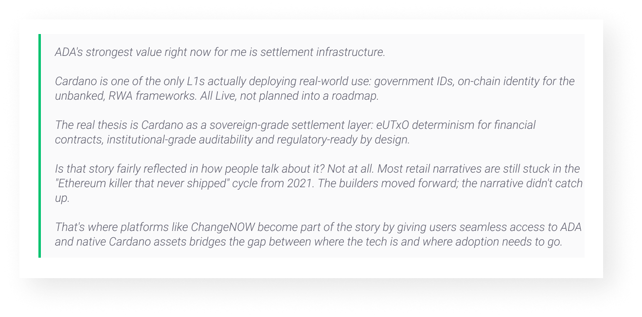 cardano price prediction influencer quote