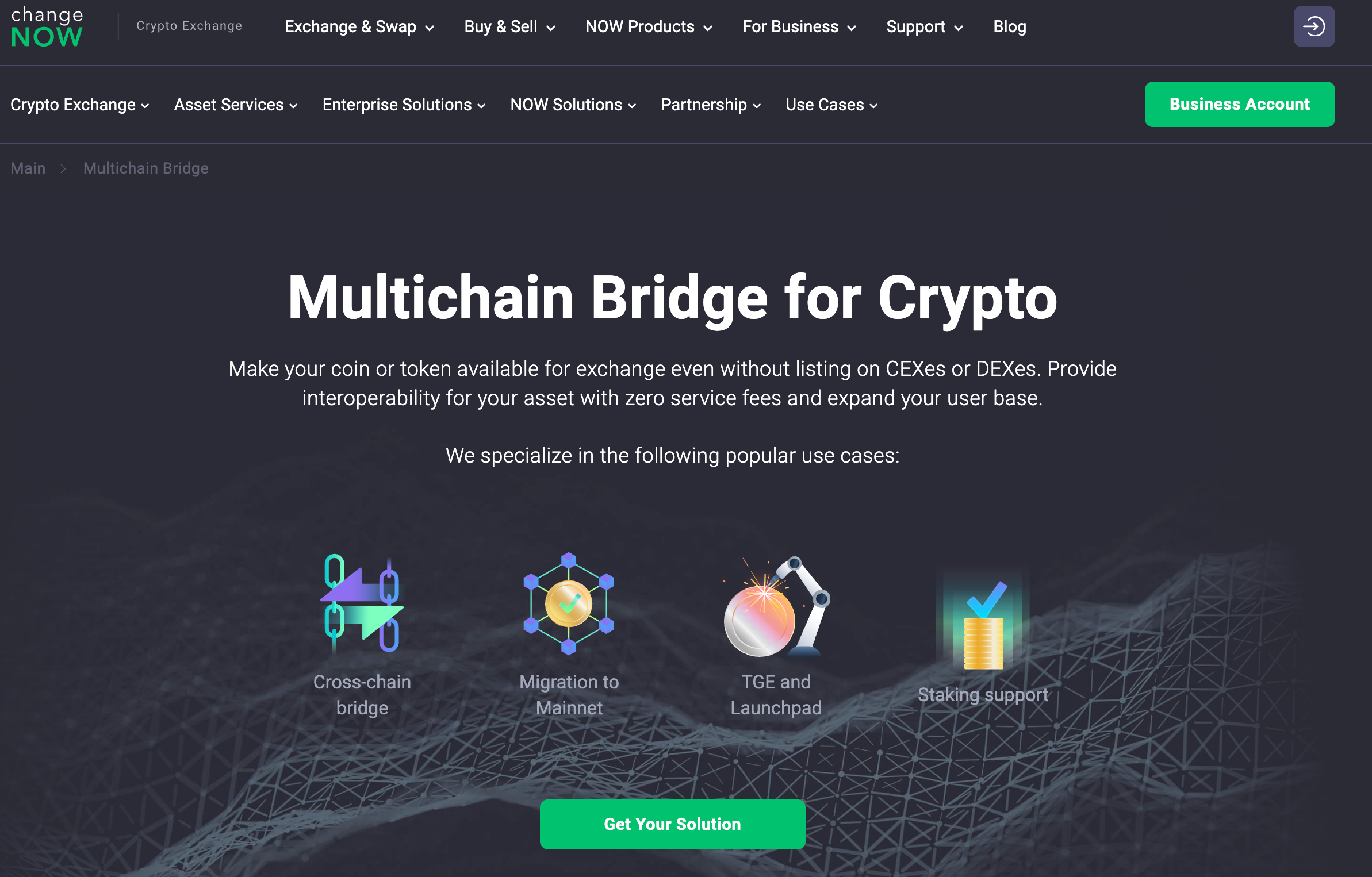 ChangeNow bridge crypto