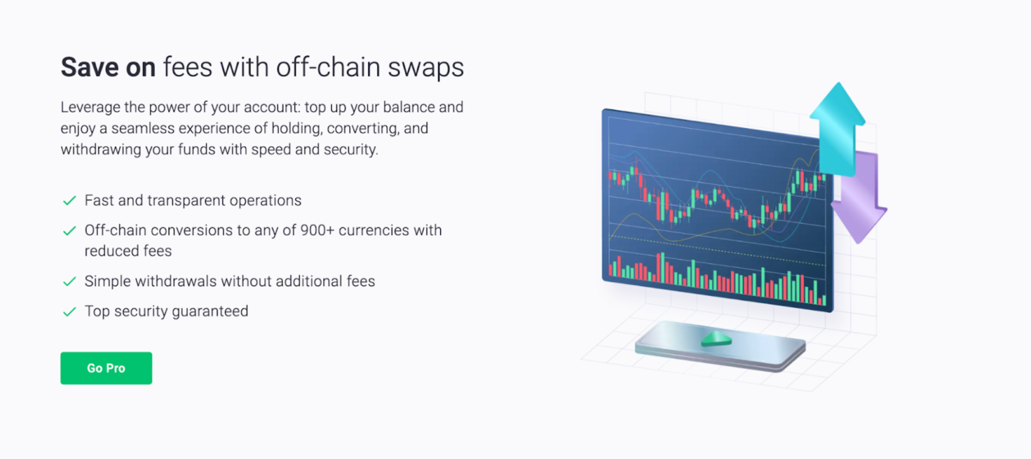 ChangeNOW Pro Dashboard with Internal Balance Management