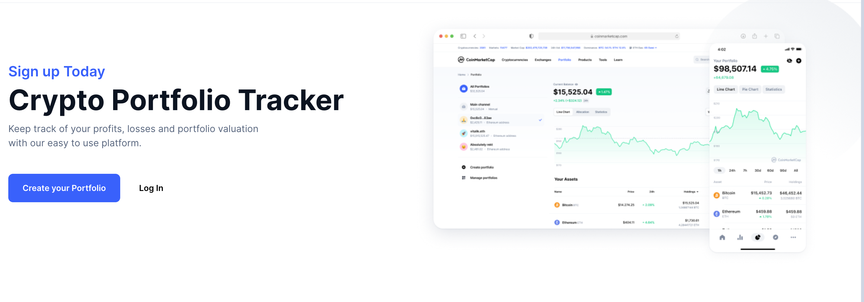 CMC portfolio tracker.