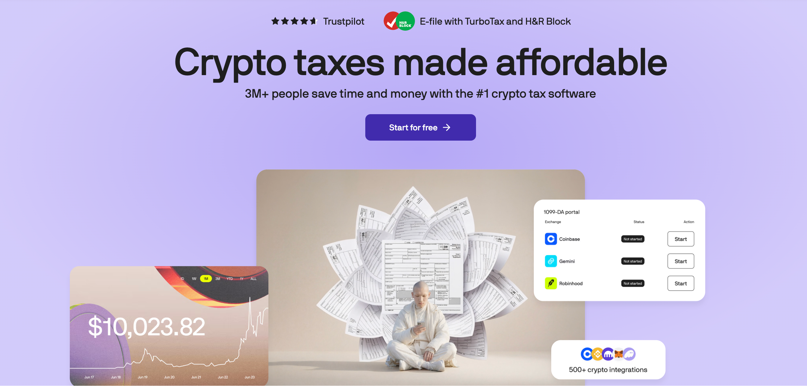 CoinTracker main page.
