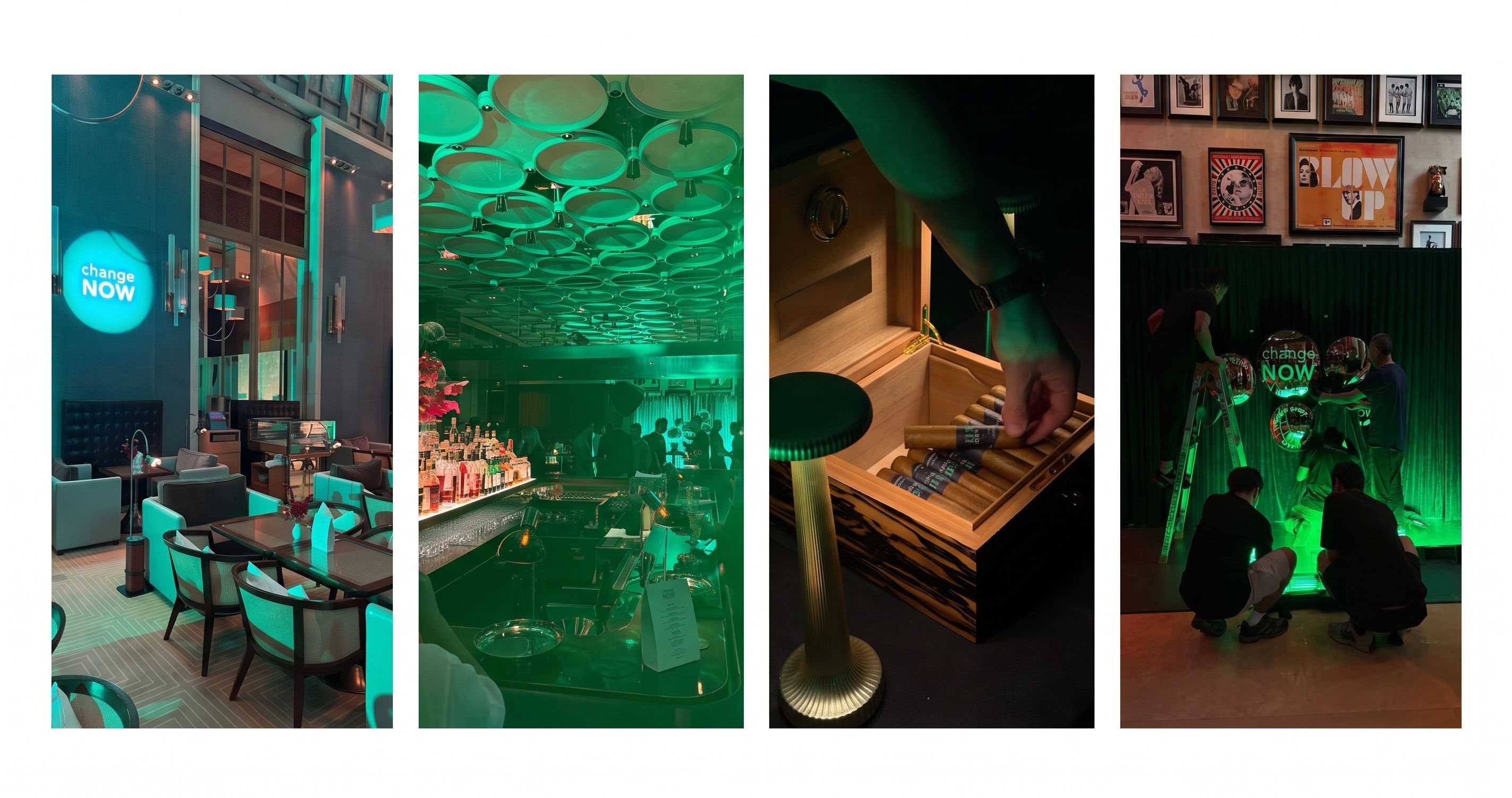 The cocktail bar for tonight's ChangeNOW Retrofuture Soiree