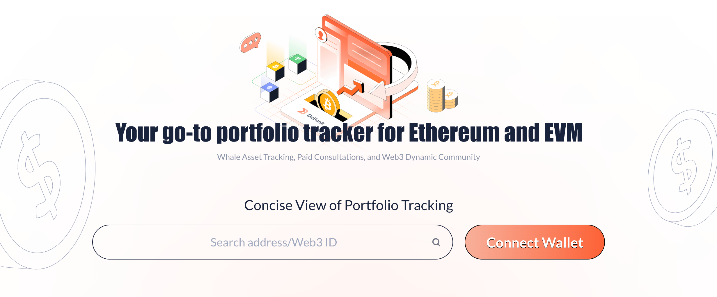 Debank portfolio page.