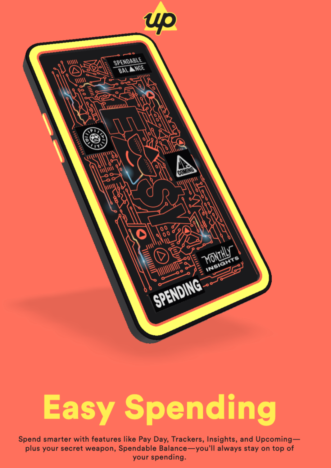 This image shows the Up Bank's Easy Spending section.