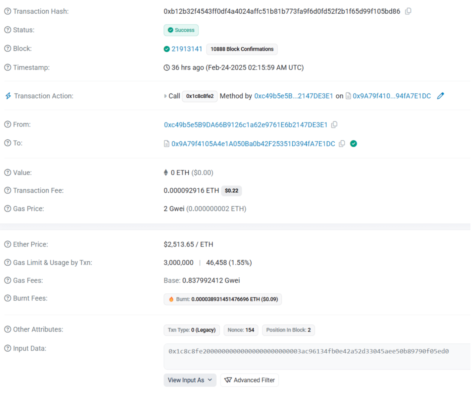 Etherscan example.