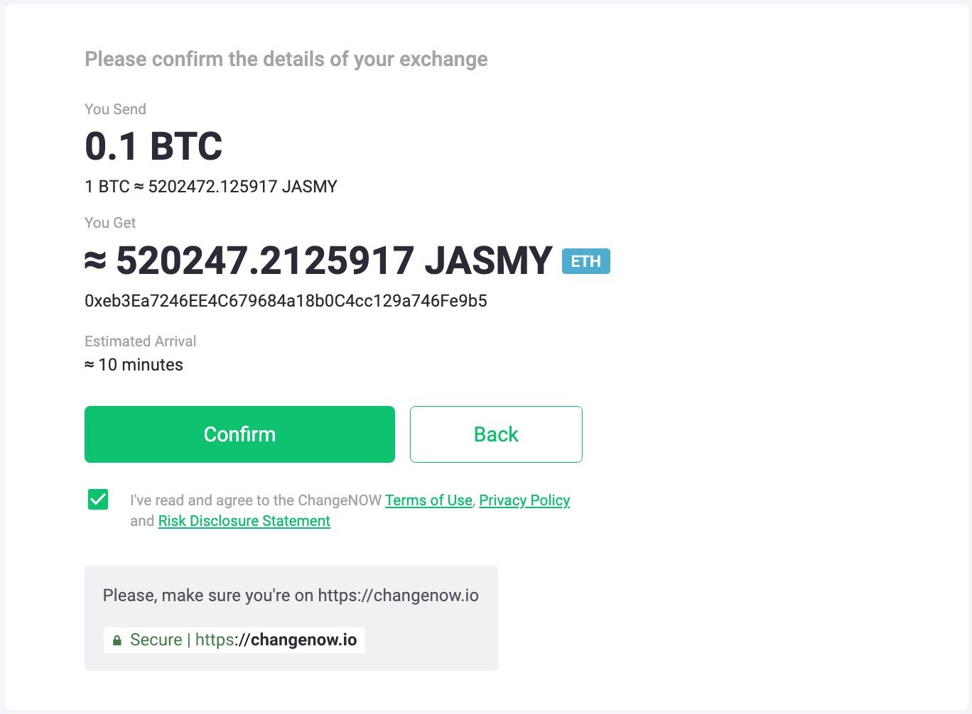 How to buy Jasmy Coin - step 3