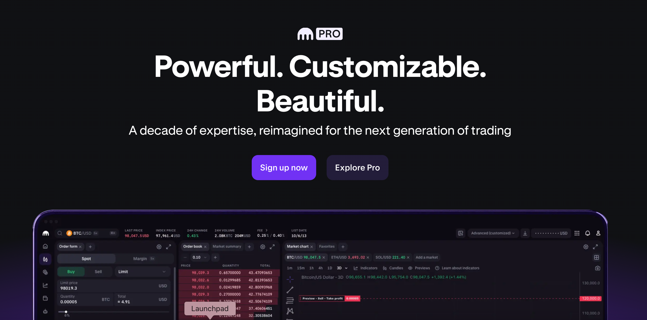 This picture shows Kraken Pro page