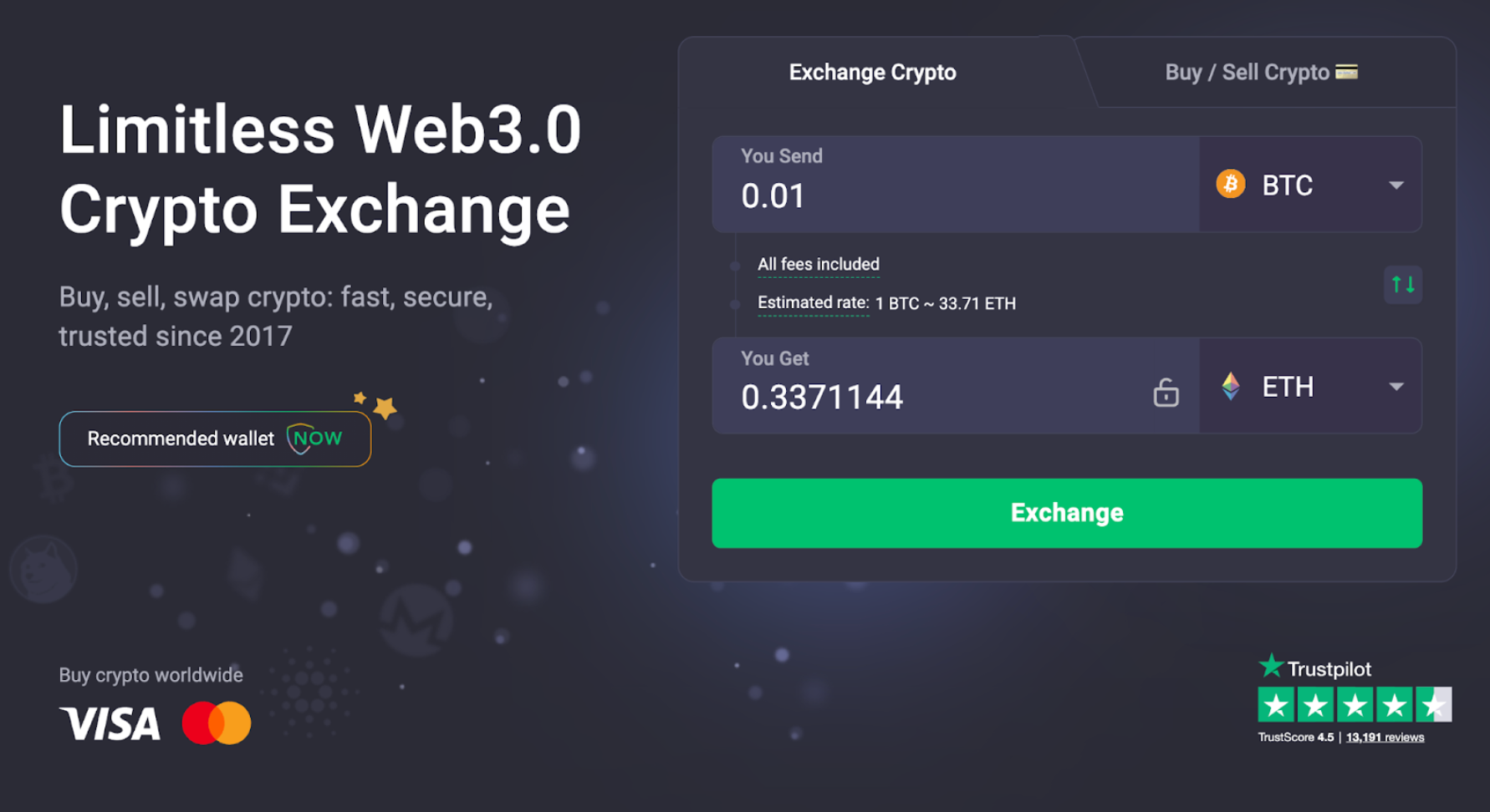 СhangeNOW's Interface.