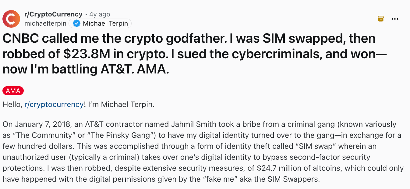 Crypto marketer Michael Terpin lost close to $24 million: explained