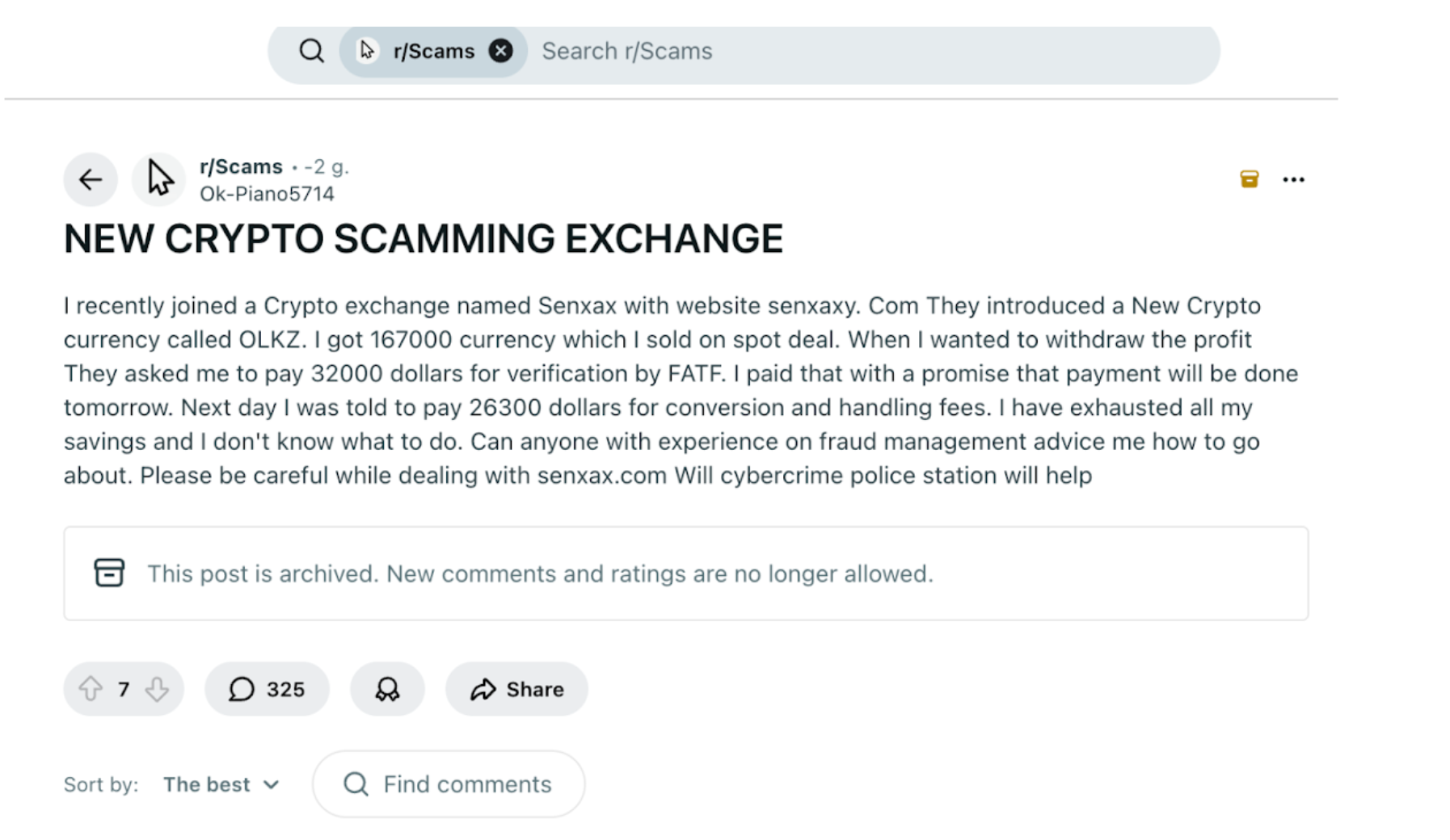 A real use example of scams.