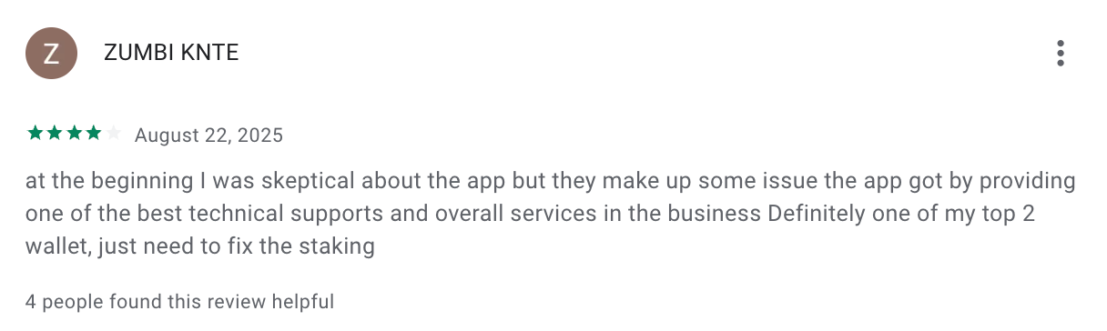 This is a positive review about NOW Wallet