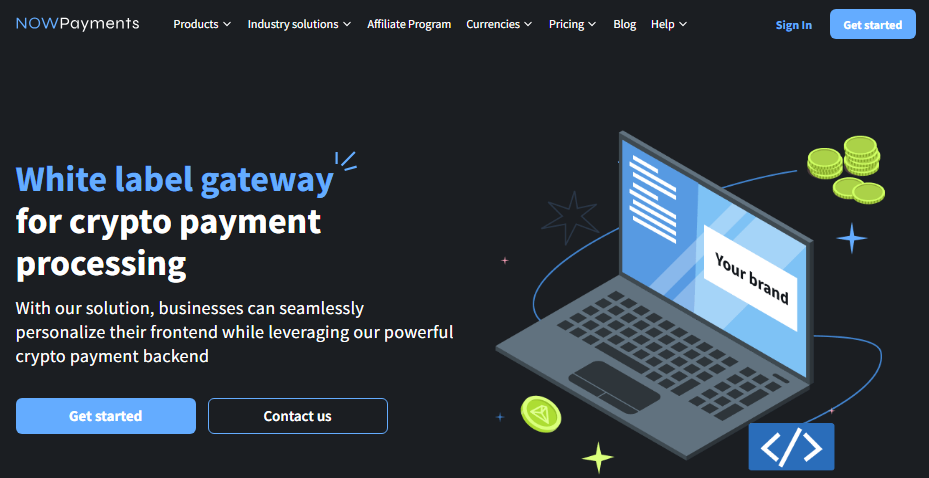 nowpayments whitelabel api