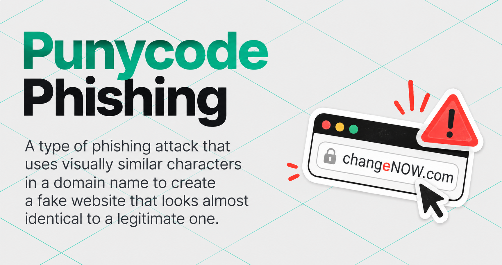 Punycode phishing is a type of phishing attack that uses visiually similar characters in domain name to create a fake website