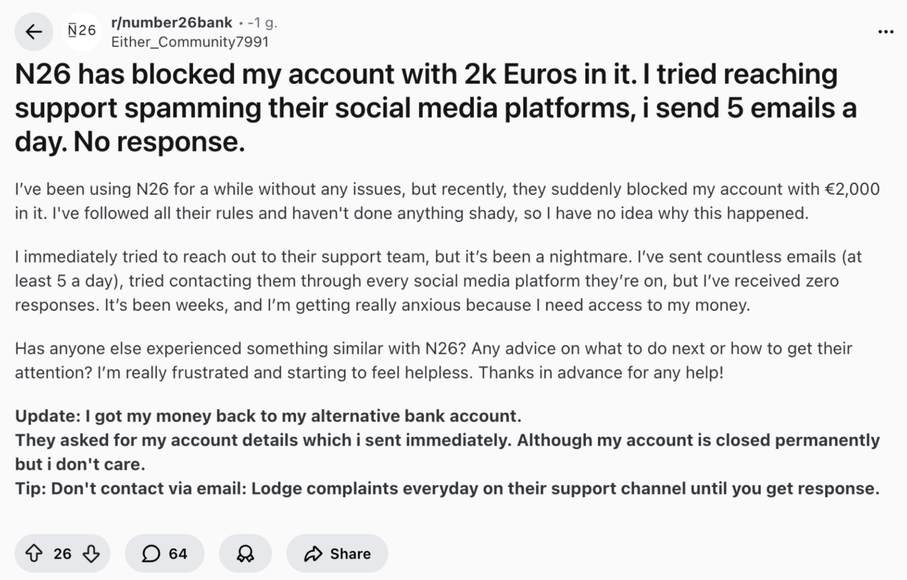 This image shows the Reddit review.