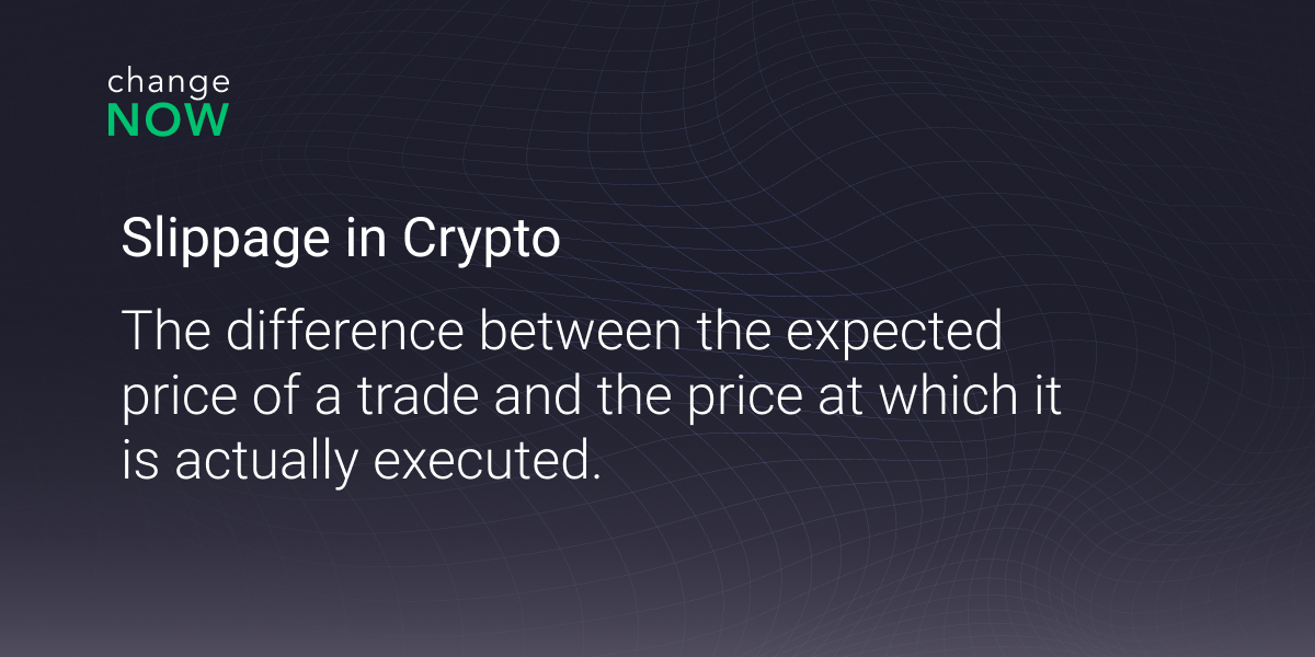 This image shows the difference between the expected price of a trade and the price at which it is actually executed.