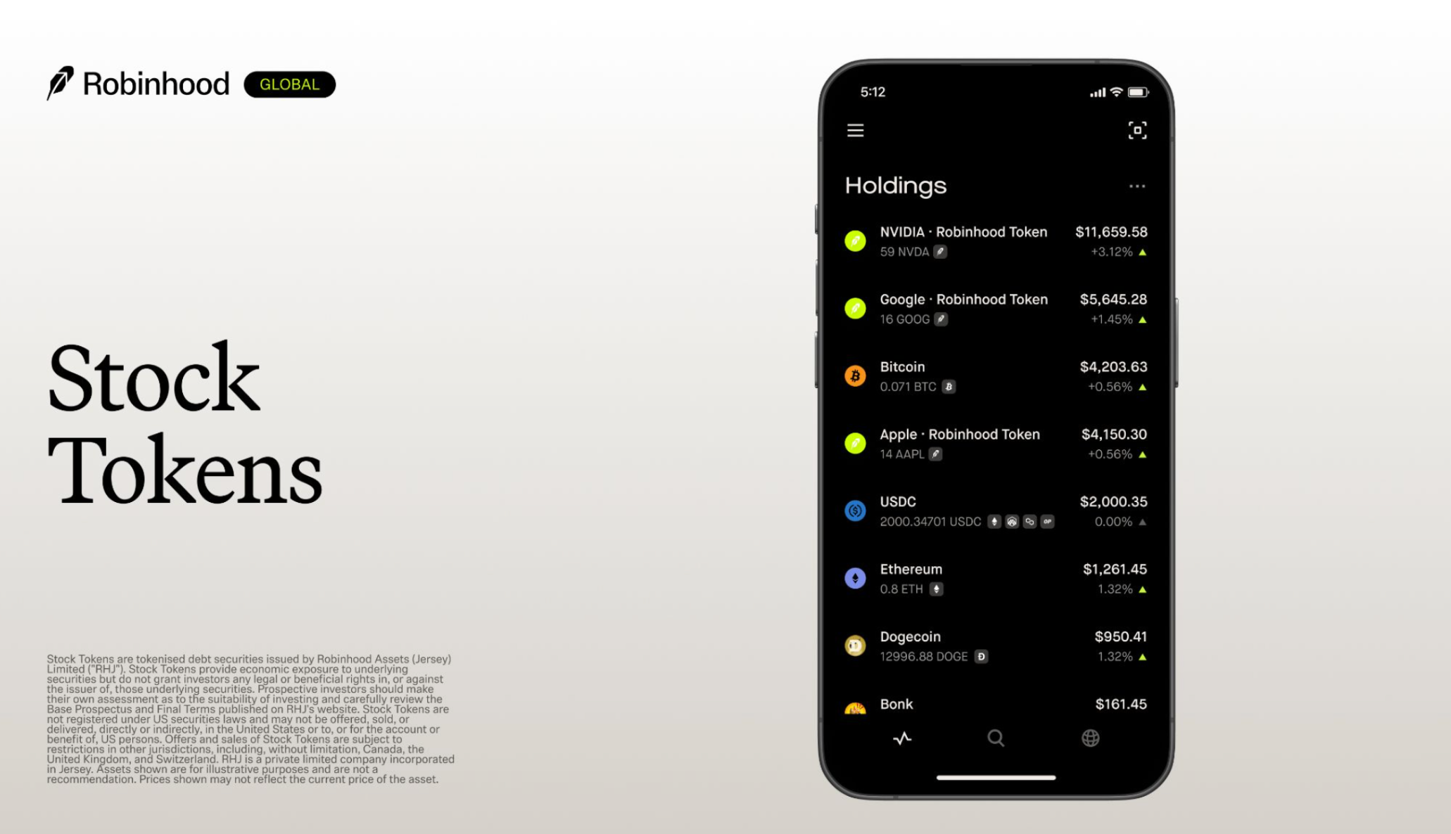 Stock Tokens by Robinhood.