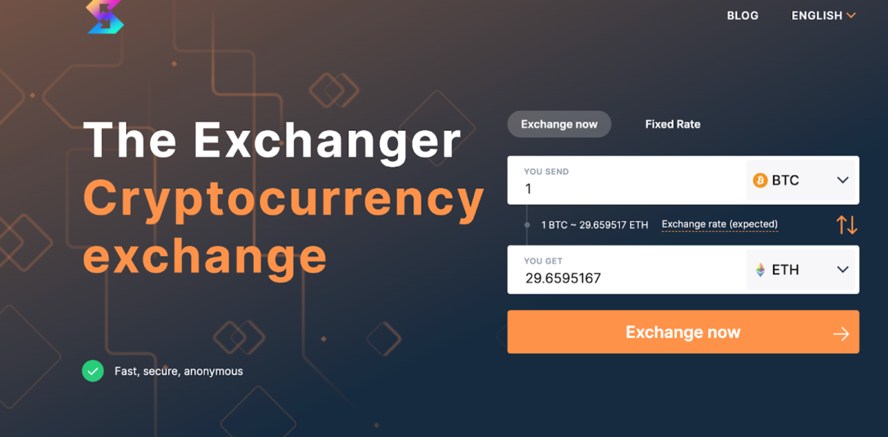 This image shows the dashboard of the expected exchange rate.