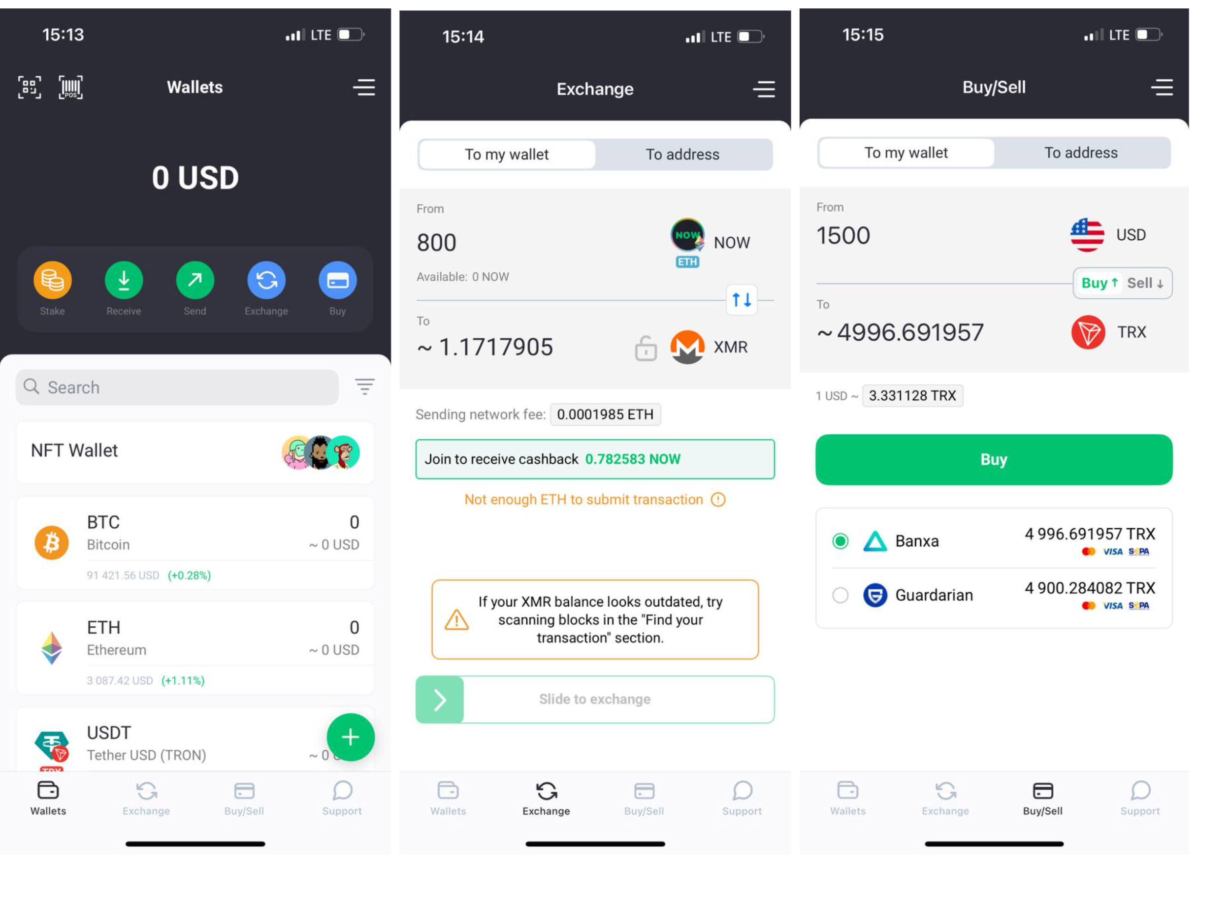 Token $NOW en NOW Wallet.