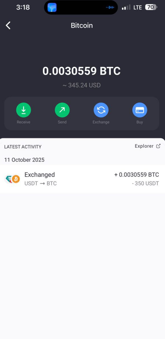 This image shows the transactions history.