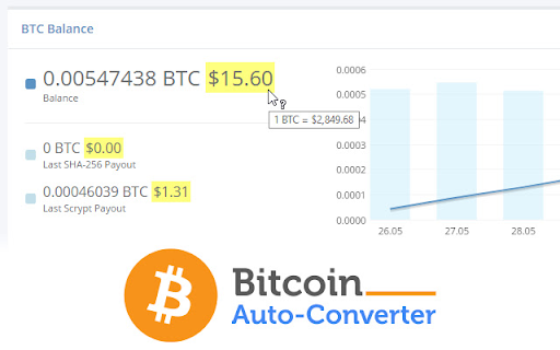 Bitcoin Auto Converter Screenshot