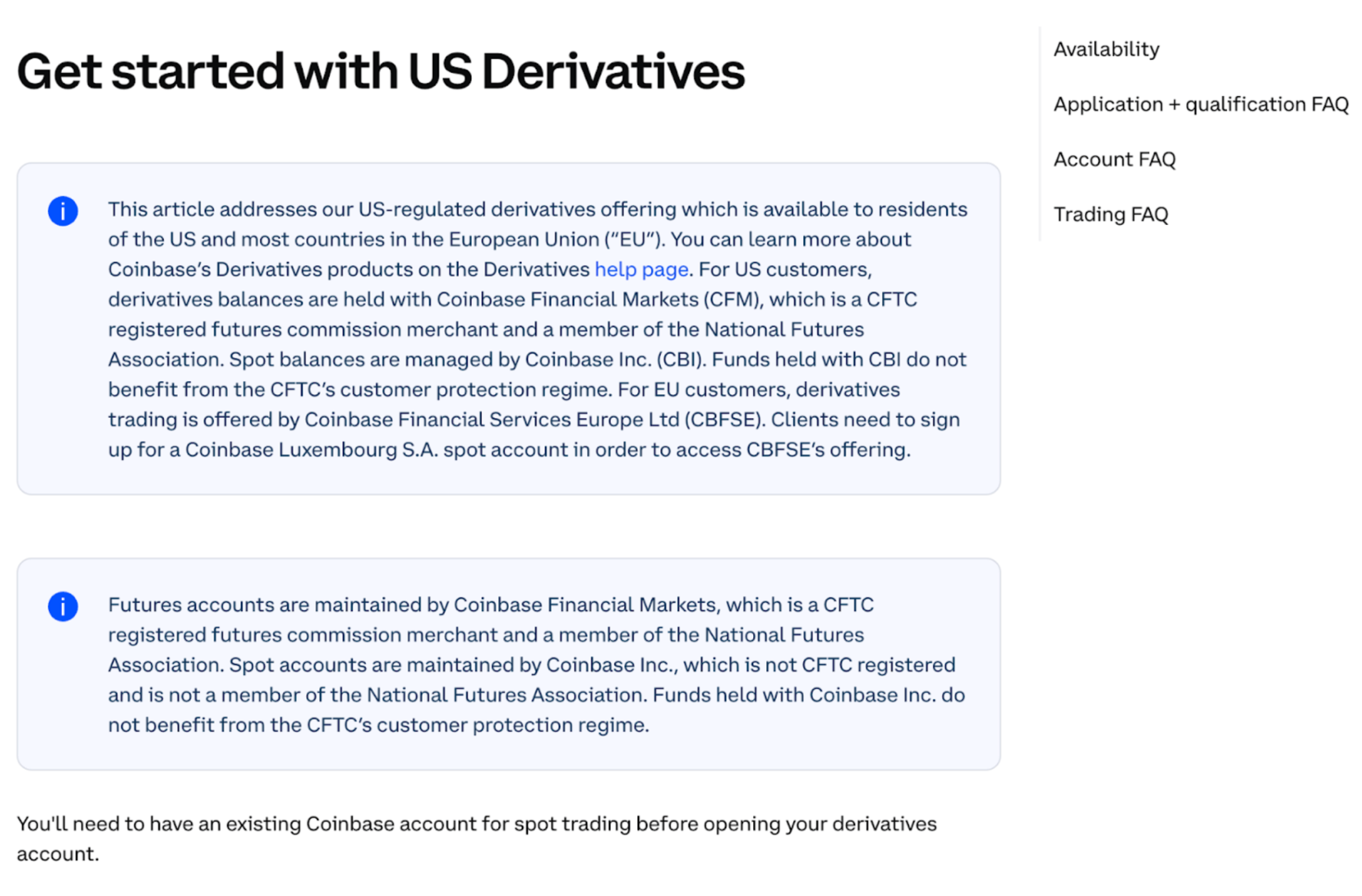 Get started with US Derivatives.