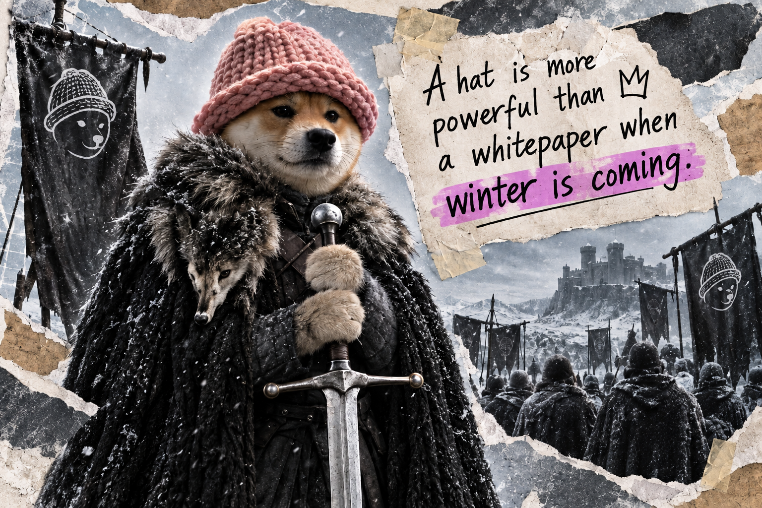 A hat is more powerful than a whitepaper when winter is coming.